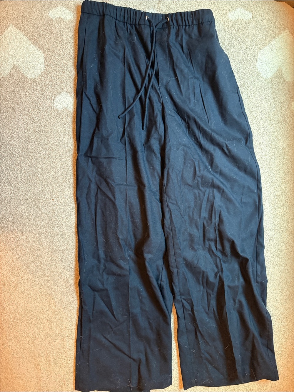 Everlane Black Straight-Leg Drawstring Pants